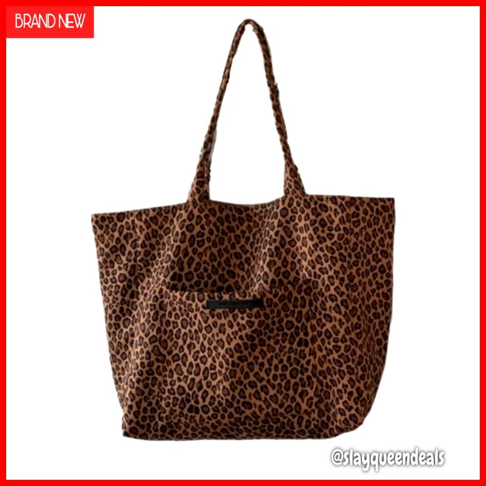 Large Reversible Tote Bag with Shoulder Strap, Spacious Nylon Purse